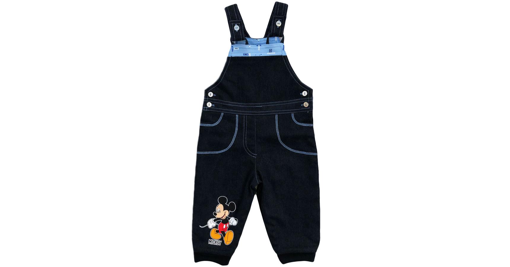 Mickey Mouse díszített, vastagon bélelt, farmer hatású kantáros kertésznadrág (méret: 74 104) Mickey Mouse díszített, vastagon bélelt, farmer hatású kantáros kertésznadrág (méret: 74 104)